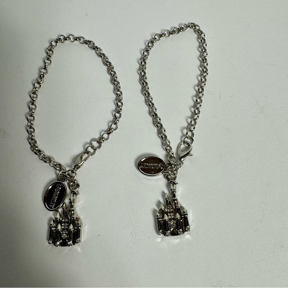 2 Disney Charm Bracelets - Charmed In The Park - Cinderella Castle Icon - Picture 1 of 5